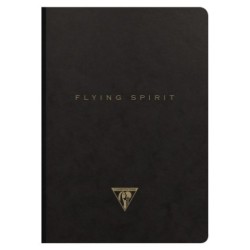 Flying Spirit - Carnet - Noir - 192 - Brochure souple dos toilé - 14,8 x 21 cm