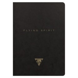 Flying Spirit - Carnet - Noir - 96 - Piqûre textile - 14,8 x 21 cm