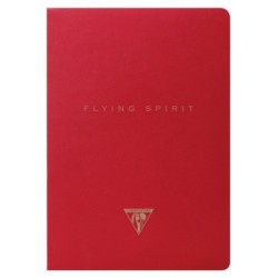 Flying Spirit - Carnet - Rouge - 96 - Piqûre textile - 14,8 x 21 cm