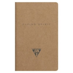 Flying Spirit - Carnet - Brun - 48 - Piqûre textile - 7,5 x 12 cm