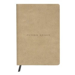 Flying Spirit - Carnet cuir - Beige - Ligné