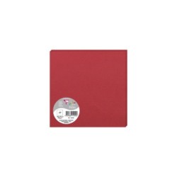 Carte simple Pollen 16x16cm - Rouge groseille - Rouge groseille - Papier lisse