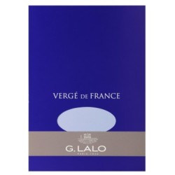 Bloc de correspondance A5 - Bleu - Bleu - Papier Vergé de France - 100 g/m²