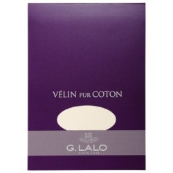 Bloc de correspondance A5 - Blanc - Blanc - Papier vélin pur coton - 125 g/m²