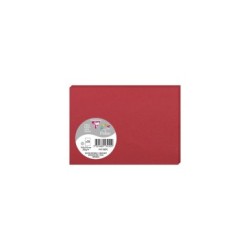 Carte simple Pollen 11x15,5cm - Rouge groseille - Rouge groseille - Papier lisse