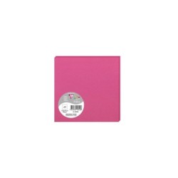 Carte simple Pollen 13,5x13,5cm - Rose fuchsia - Rose fuchsia - Papier lisse