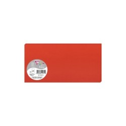 Carte simple Pollen 10,6x21,3cm - Rouge corail - Rouge corail - Papier lisse