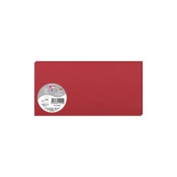 Carte simple Pollen 10,6x21,3cm - Rouge groseille - Rouge groseille - Papier lisse