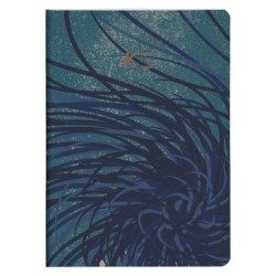 K3 - Carnet - A motifs 13 - 64 - Piqûre textile - 14,8 x 21 cm - Sérigraphie Bronze - Ligné