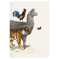 Animalis - Carnet - A motifs - 96 - Piqûre textile - 14,8 x 21 cm - Ligné