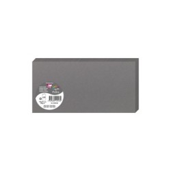 Carte pliée Pollen 10,6x21,3cm - Gris acier - Gris acier - Papier lisse