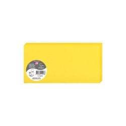 Carte pliée Pollen 10,6x21,3cm - Jaune soleil - Jaune soleil - Papier lisse