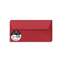 Enveloppe Pollen DL (11x22cm) - Rouge groseille - Rouge groseille - Papier lisse