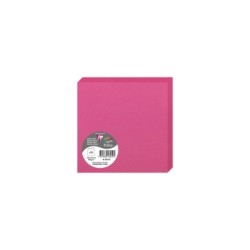 Carte pliée Pollen 13,5x13,5cm - Rose fuchsia - Rose fuchsia - Papier lisse