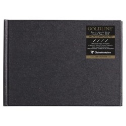 Carnet papier dessin cousu Goldline 140g - Blanc - 10,5 x 14,8 cm - Landscape