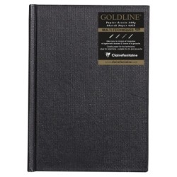 Carnet papier dessin cousu Goldline 140g - Ivoire - 10,5 x 14,8 cm - Portrait