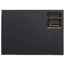 Carnet papier dessin cousu Goldline 140g - Blanc - 14,8 x 21 cm - Landscape