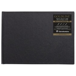 Carnet papier dessin cousu Goldline 140g - Ivoire - 14,8 x 21 cm - Landscape