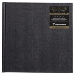 Carnet papier dessin cousu Goldline 140g - Blanc - 15 x 15 cm