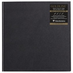 Carnet papier dessin cousu Goldline 140g - Blanc - 20 x 20 cm