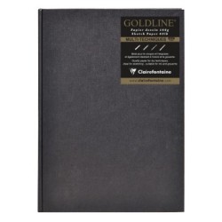 Carnet papier dessin cousu Goldline 140g - Ivoire - 21 x 29,7 cm - Portrait