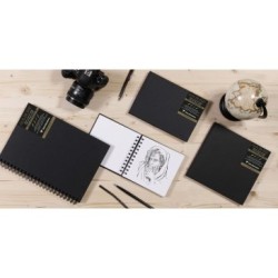 Carnet papier dessin cousu Goldline 140g_1