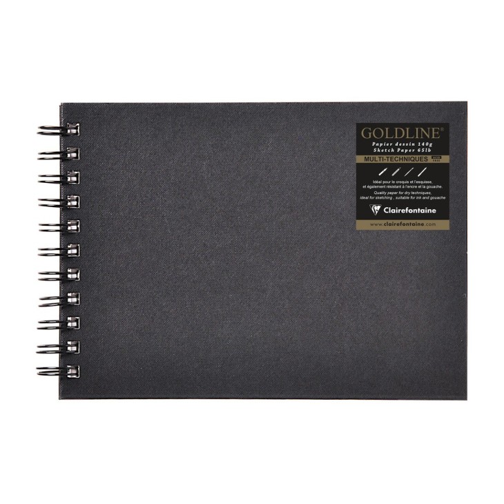 Carnet papier dessin spiralé Goldline 140g