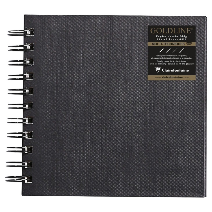 Carnet papier dessin spiralé Goldline 140g