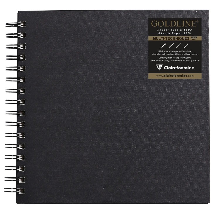 Carnet papier dessin spiralé Goldline 140g