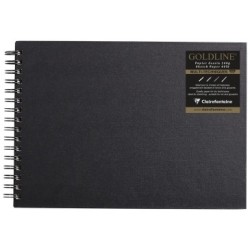 Carnet papier dessin spiralé Goldline 140g - Blanc - 21 x 29,7 cm - Landscape