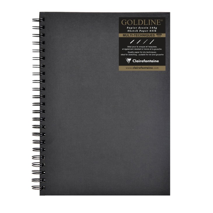 Carnet papier dessin spiralé Goldline 140g