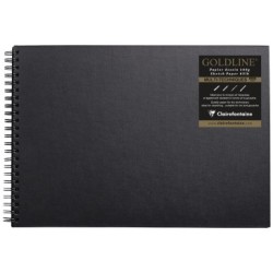 Carnet papier dessin spiralé Goldline 140g - Blanc - 29,7 x 42 cm - Landscape