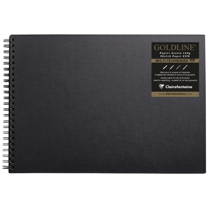 Carnet papier dessin spiralé Goldline 140g