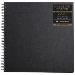 Carnet papier dessin spiralé Goldline 140g - Blanc - 30,5 x 30,5 cm