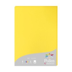 Feuille Pollen 210g - Jaune soleil - Jaune soleil - Papier lisse