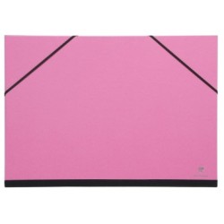 Carton à dessin couleur à élastiques - Fuchsia - 52 x 72 cm