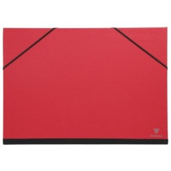 Carton à dessin couleur à élastiques - Rouge - 52 x 72 cm