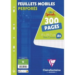 Feuillets mobiles sous film - 300 - 21 x 29,7 cm - 5/5 (petits carreaux)