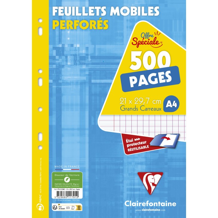 Feuillets mobiles sous étui