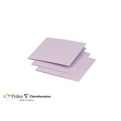 Carte pliée Pollen 11,6x11,6cm - Lilas - Lilas - Papier lisse