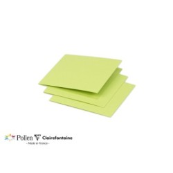 Carte pliée Pollen 11,6x11,6cm - Vert bourgeon - Vert bourgeon - Papier lisse