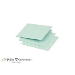 Carte pliée Pollen 11,6x11,6cm - Vert jade - Vert jade - Papier lisse