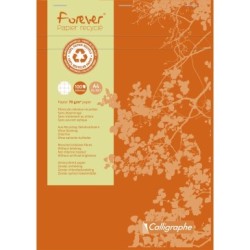 Bloc de bureau agrafé en-tête FOREVER - Orange - 21 x 29,7 cm - A4