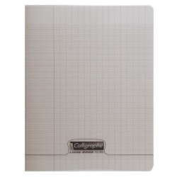 Cahier piqué 8000 POLYPRO - Gris - 48 - Séyès (grands carreaux)