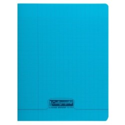 Cahier piqué 8000 POLYPRO - Bleu - 32 - Séyès (grands carreaux)