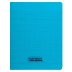 Cahier piqué 8000 POLYPRO - Bleu - 48 - Séyès (grands carreaux)