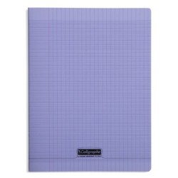 Cahier piqué 8000 POLYPRO - Violet - 96 - Séyès (grands carreaux)