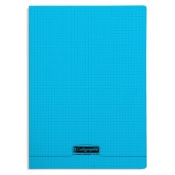 Cahier piqué 8000 POLYPRO - Bleu - 96 - 5/5 (petits carreaux)