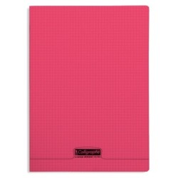 Cahier piqué 8000 POLYPRO - Rouge - 96 - 5/5 (petits carreaux)