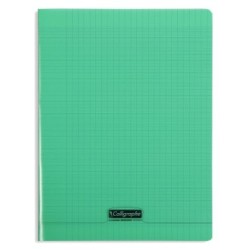 Cahier piqué 8000 POLYPRO - Vert - 96 - Séyès (grands carreaux)